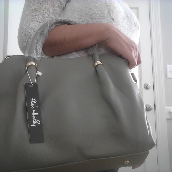 LAST ONE! Pink Haley Beatrice Tote in Gray - Picture 3 of 7